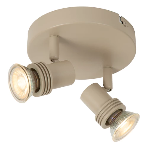 Lucide KIANTI - Deckenstrahler - Ø 15 cm - 2xGU10 - Taupe - detail 3